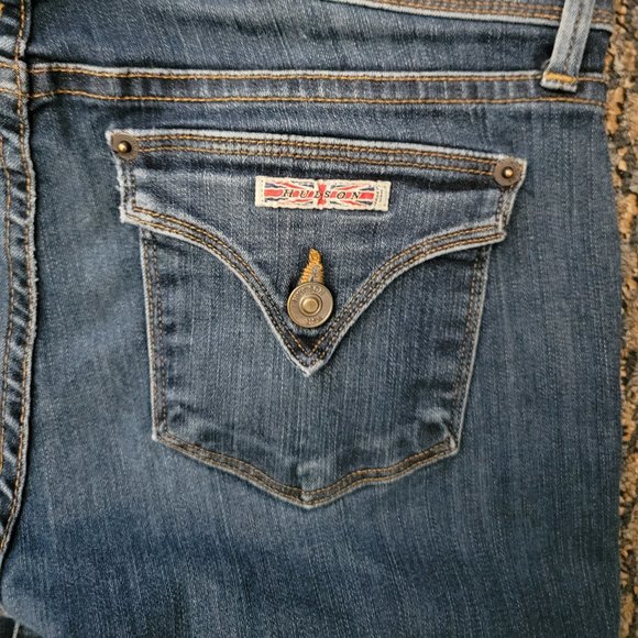 Awesome Hudson Flap Pocket Straight Leg Skinny Jeans Stretchy Size 27 - Picture 11 of 11